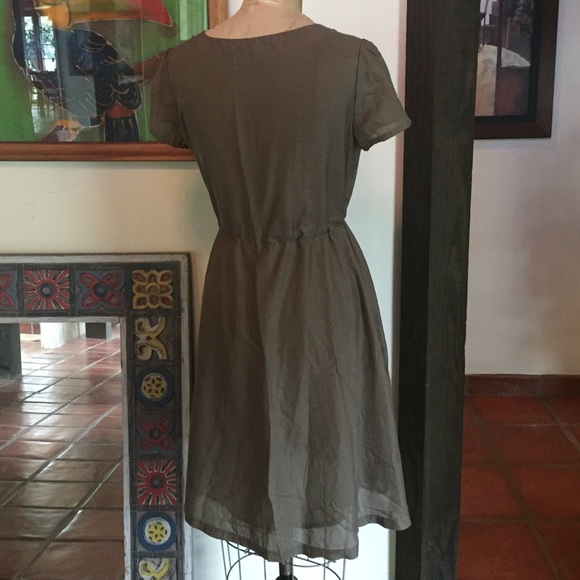 Fully lined light weight cotton dress with beading - Picture 6 of 8